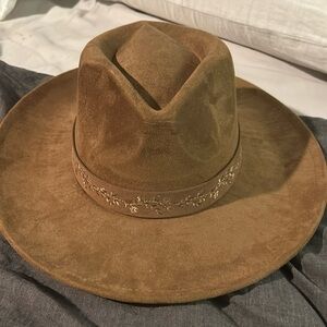 Suede fedora cowboy hat